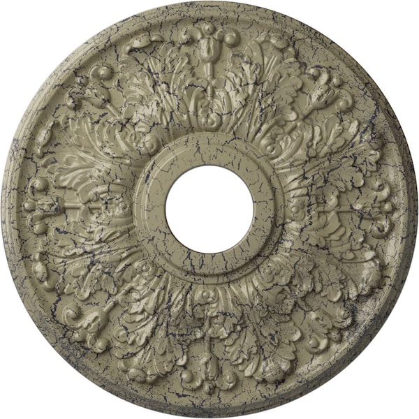 Ekena Millwork Apollo Medallion (Canopies up to 5 5/8"), 16 1/2"OD x 3 5/8"ID x 1 1/8"P, Castle Stone Crackle CM16APCSC - main
